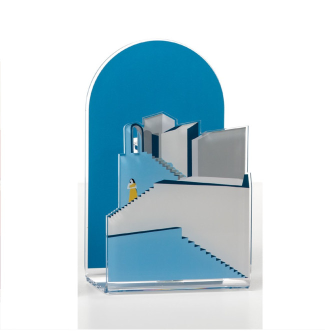 BLOOMING CITY - VASO SANTORINI AZZURRO