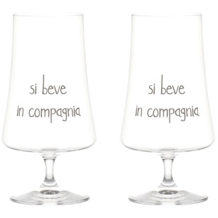 SET 2 CALICI "SI BEVE IN COMPAGNIA"