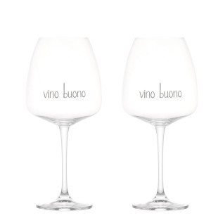 COPPIA CALICI "VINO BUONO" 77CL
