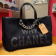 BORSA MANIFATTURE PICO - BAGUETTE CANVAS CHANEL NERA