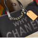BORSA MANIFATTURE PICO - BAGUETTE CANVAS CHANEL NERA
