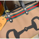 BORSA MANIFATTURE PICO - BAGUETTE CANVAS STRIPES FANGO