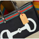 BORSA MANIFATTURE PICO - BAGUETTE CANVAS STRIPES NERA