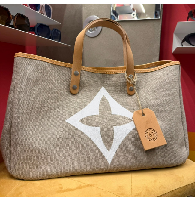 BORSA MANIFATTURE PICO - BAGUETTE CANVAS GEORGE BIANCO