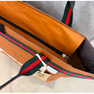 BORSA MANIFATTURE PICO - XXL STRIPES ARANCIONE