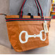 BORSA MANIFATTURE PICO - XXL STRIPES ARANCIONE