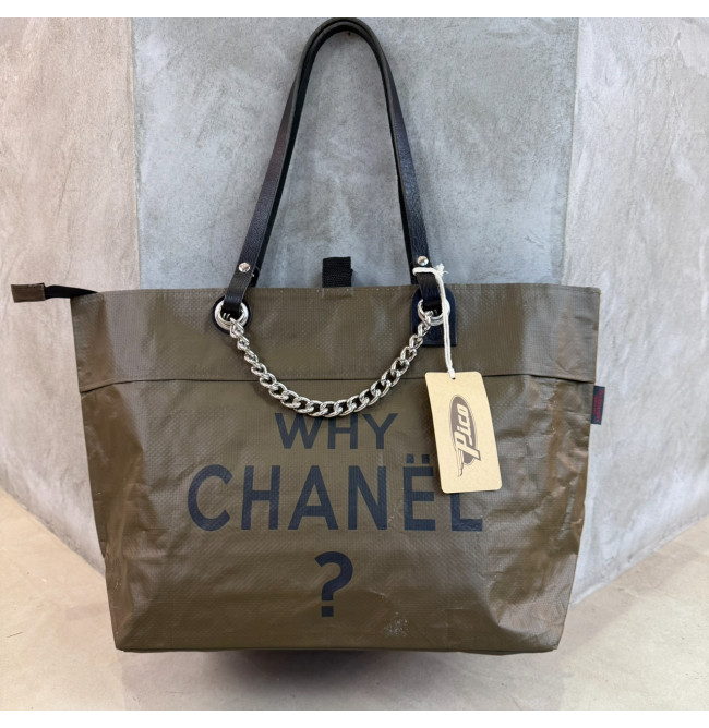BORSA MANIFATTURE PICO - XXL CHANEL FANGO