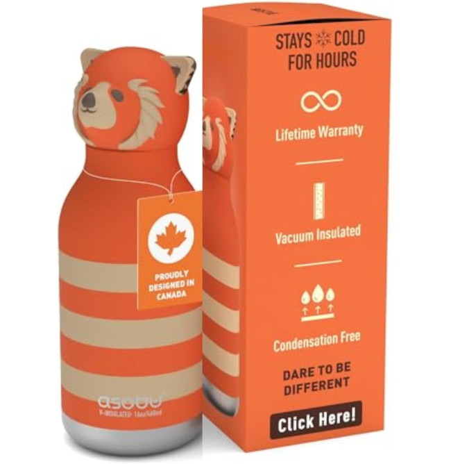 BOTTIGLIA TERMICA ASOBU "PANDA STRIPES" 460ML
