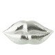DECORAZIONE PARETE LABBRA SPECCHIO ARGENTO