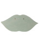 DECORAZIONE PARETE LABBRA SPECCHIO ARGENTO