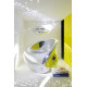 DECORAZIONE PARETE LABBRA SPECCHIO ARGENTO