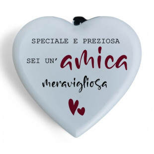 CUORE IN LEGNO "AMICA MERAVIGLIOSA"