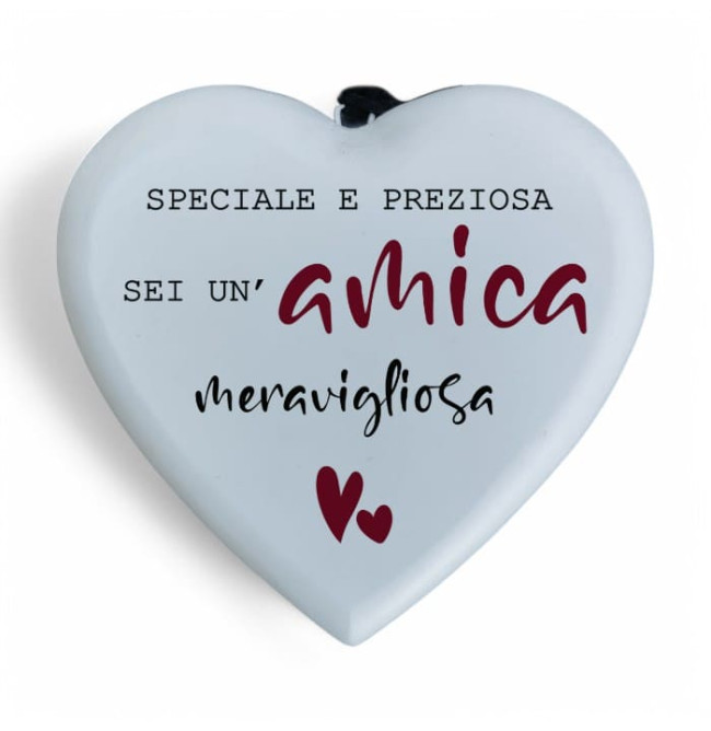 CUORE IN LEGNO "AMICA MERAVIGLIOSA"