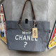 BORSA MANIFATTURE PICO - XXL CHANEL GRIGIA