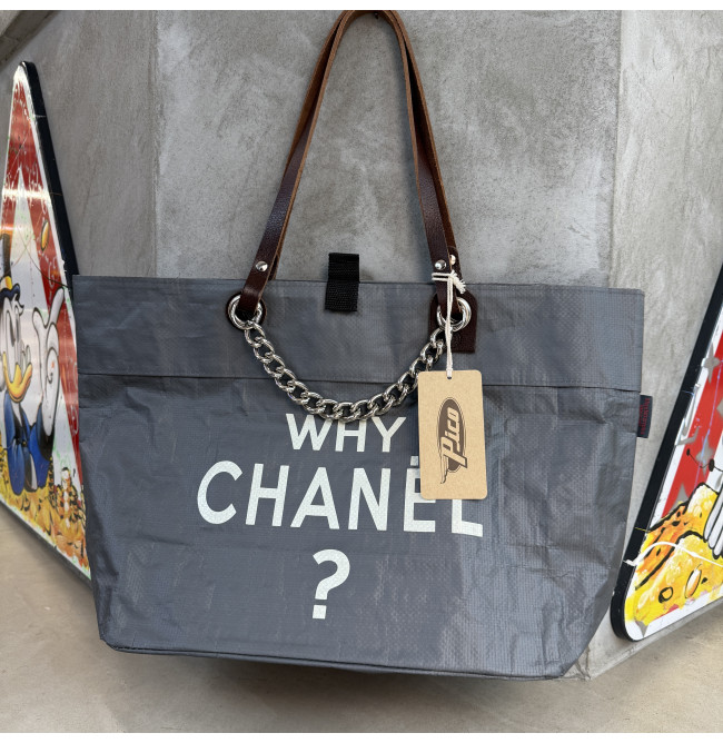 BORSA MANIFATTURE PICO - XXL CHANEL GRIGIA