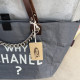 BORSA MANIFATTURE PICO - XXL CHANEL GRIGIA