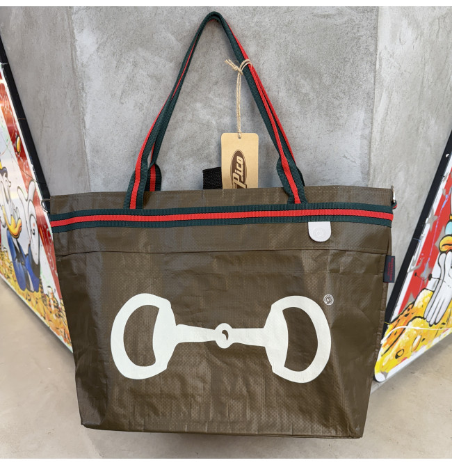 BORSA MANIFATTURE PICO - XXL STRIPES FANGO