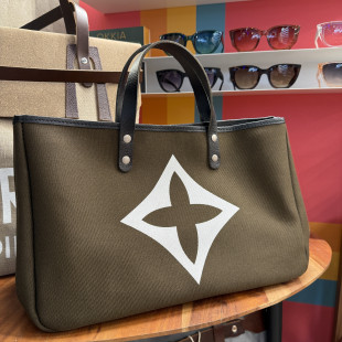 BORSA MANIFATTURE PICO - BAGUETTE CANVAS GEORGE VERDE MILITARE