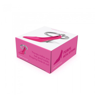 PORTACHIAVI SCARPA CON TACCO ROSA