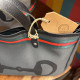 BORSA MANIFATTURE PICO - BAGUETTE CANVAS STRIPES GRIGIA