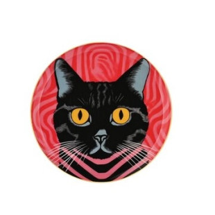PIATTINO ROTONDO GATTO NERO