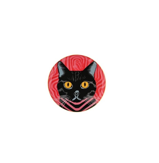 PIATTINO ROTONDO GATTO NERO