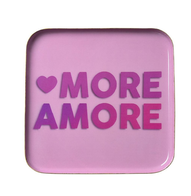 PIATTINO QUADRATO MORE AMORE