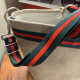 BORSA MANIFATTURE PICO - STRIPES CANVAS NEUTRO STAFFA NERA