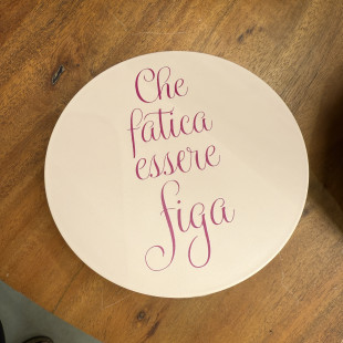 SPECCHIO DA BORSE CON LUCE "CHE FATICA ESSERE FIGA"