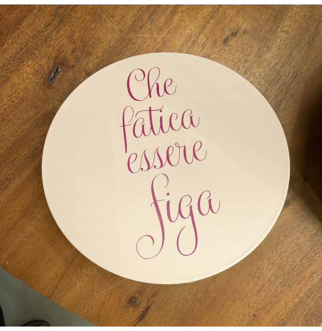 SPECCHIO DA BORSE CON LUCE "CHE FATICA ESSERE FIGA"
