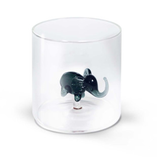 BICCHIERE DECORO ELEFANTE
