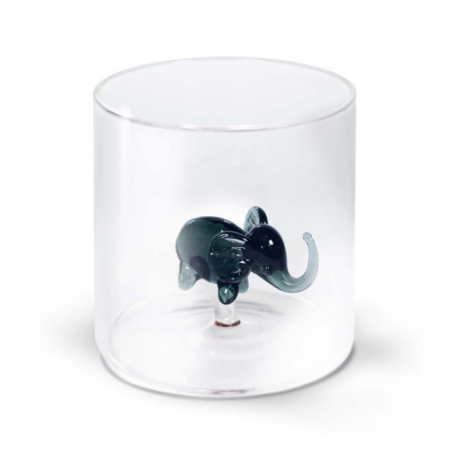 BICCHIERE DECORO ELEFANTE