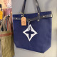 BORSA MANIFATTURE PICO - GEORGE CANVAS BLUE