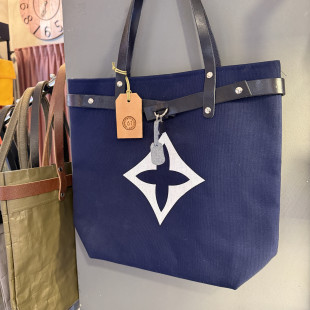 BORSA MANIFATTURE PICO - GEORGE CANVAS BLUE