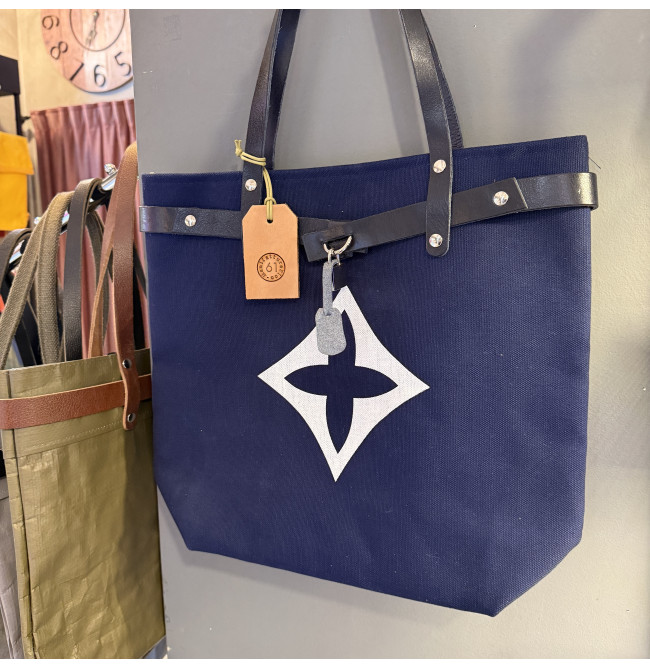 BORSA MANIFATTURE PICO - GEORGE CANVAS BLUE