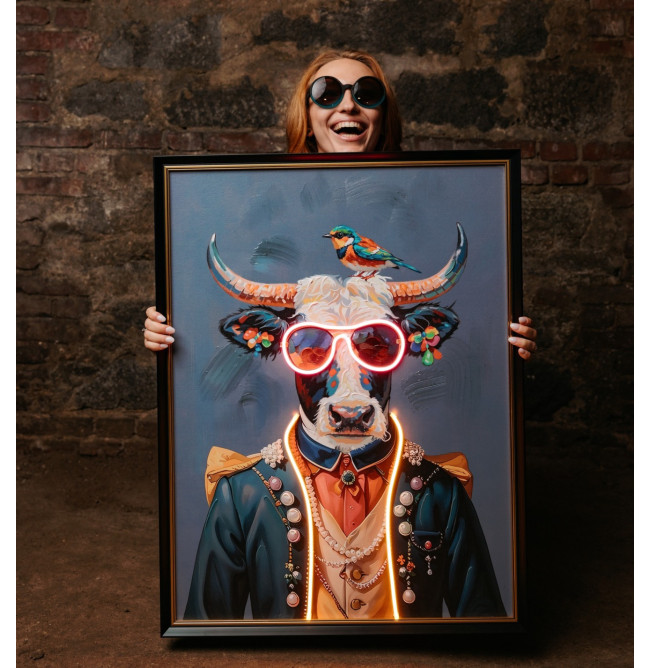 QUADRO LED COW 60X80