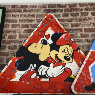 CARTELLO STRADALE - MINNIE E TOPOLINO