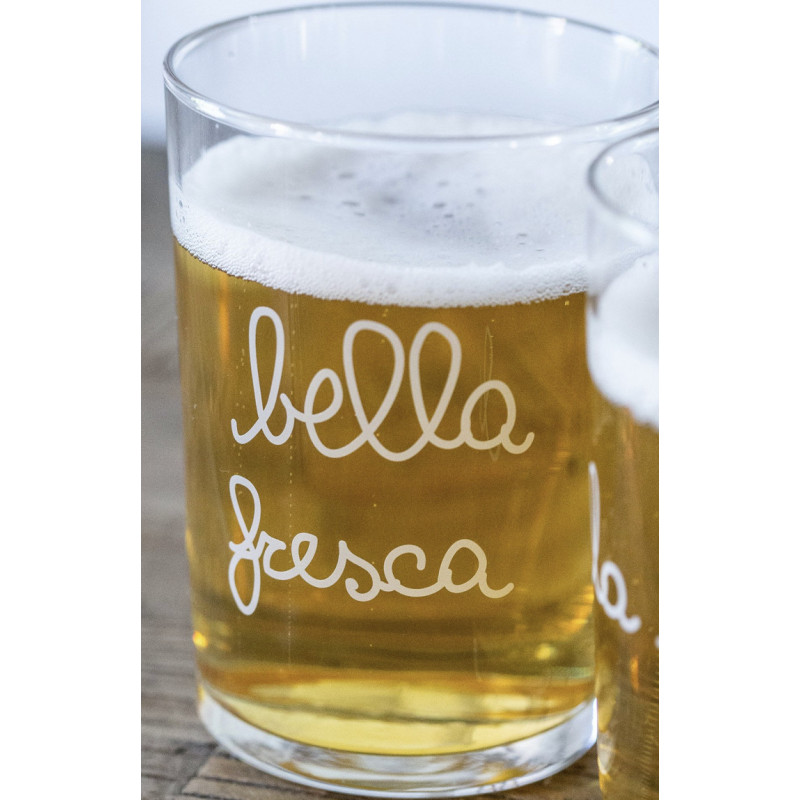 Bicchiere birra La Birretta, Una Bionda e Bella Fresca