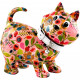 SALVADANAIO GATTO KIKI M ROSA DECORO FIORI