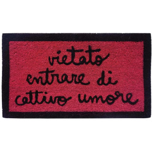 ZERBINO VIETATO ENTRARE DI CATTIVO UMORE BORDEAUX