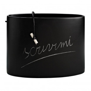 VASO OVALE LAVAGNA NERO