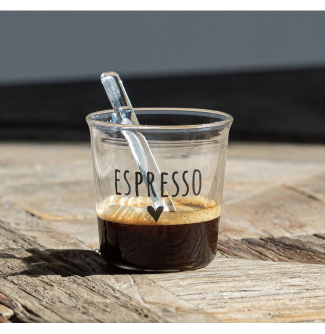 SET 4 TAZZINE "ESPRESSO" DECORO NERO
