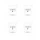 SET 4 TAZZINE &quot;ESPRESSO&quot; DECORO NERO