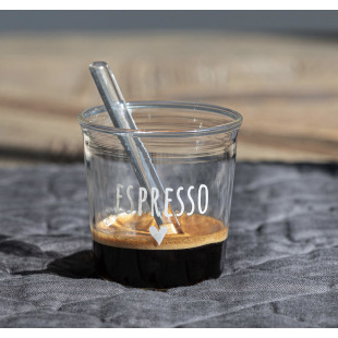 SET 4 TAZZINE "ESPRESSO" DECORO BIANCO