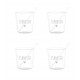 SET 4 TAZZINE &quot;ESPRESSO&quot; DECORO BIANCO