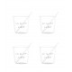 SET 4 TAZZINE &quot;UN BUON CAFFE&#039; &quot; DECORO BIANCO