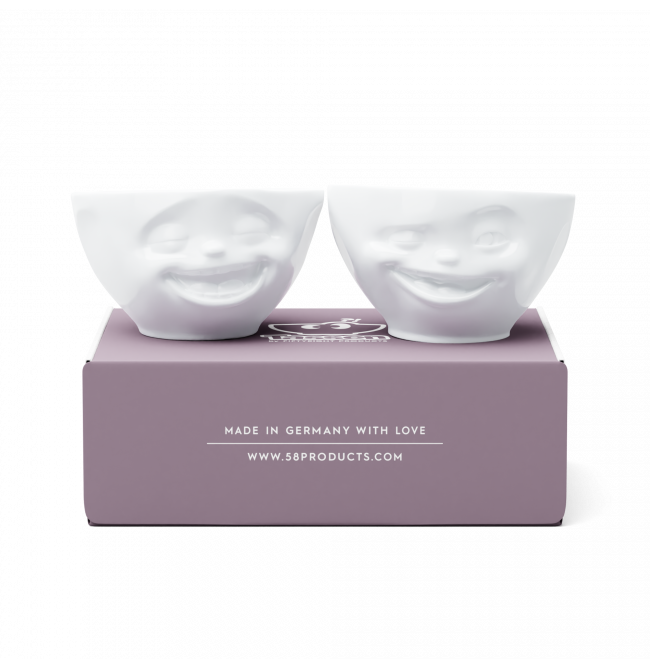 COPPIA DUE BOWL 200ml "LAUGHING E WINKING""