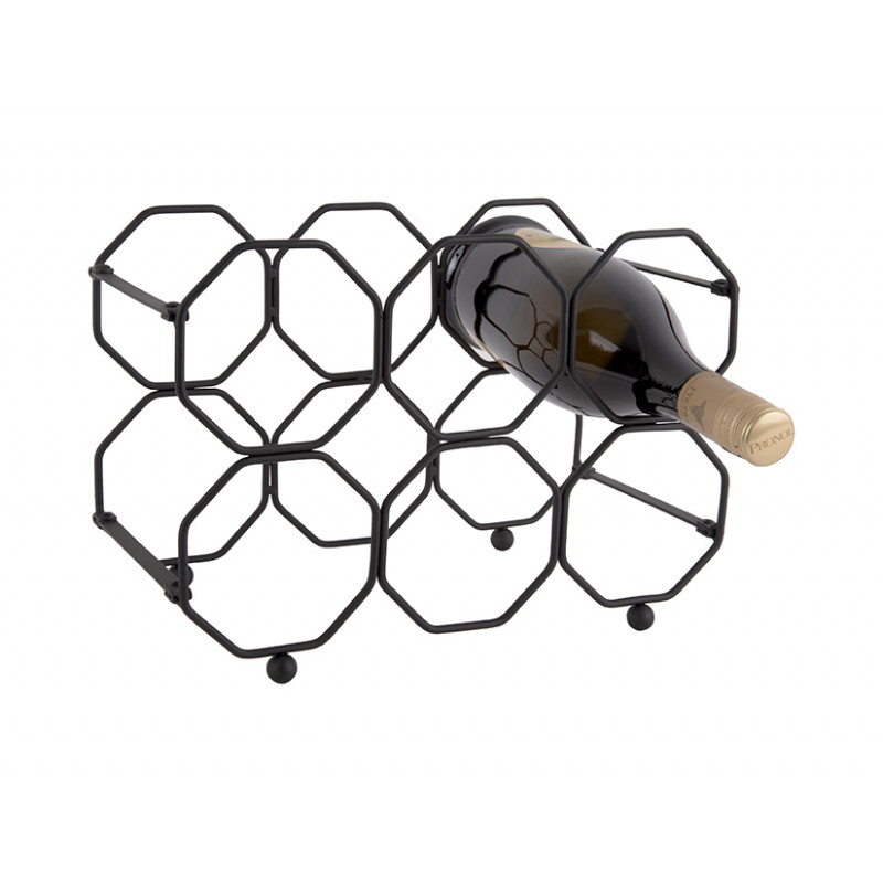 Portabottiglie portatile a nido d’ape di alta qualità per 6 bottiglie di vino espandibile e impilabile Chrome