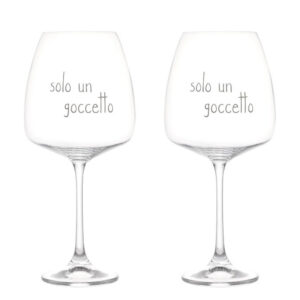 COPPIA CALICI "SOLO UN GOCCETTO"