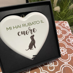 CUORE IN LEGNO "MI HAI RUBATO IL CUORE" CANE